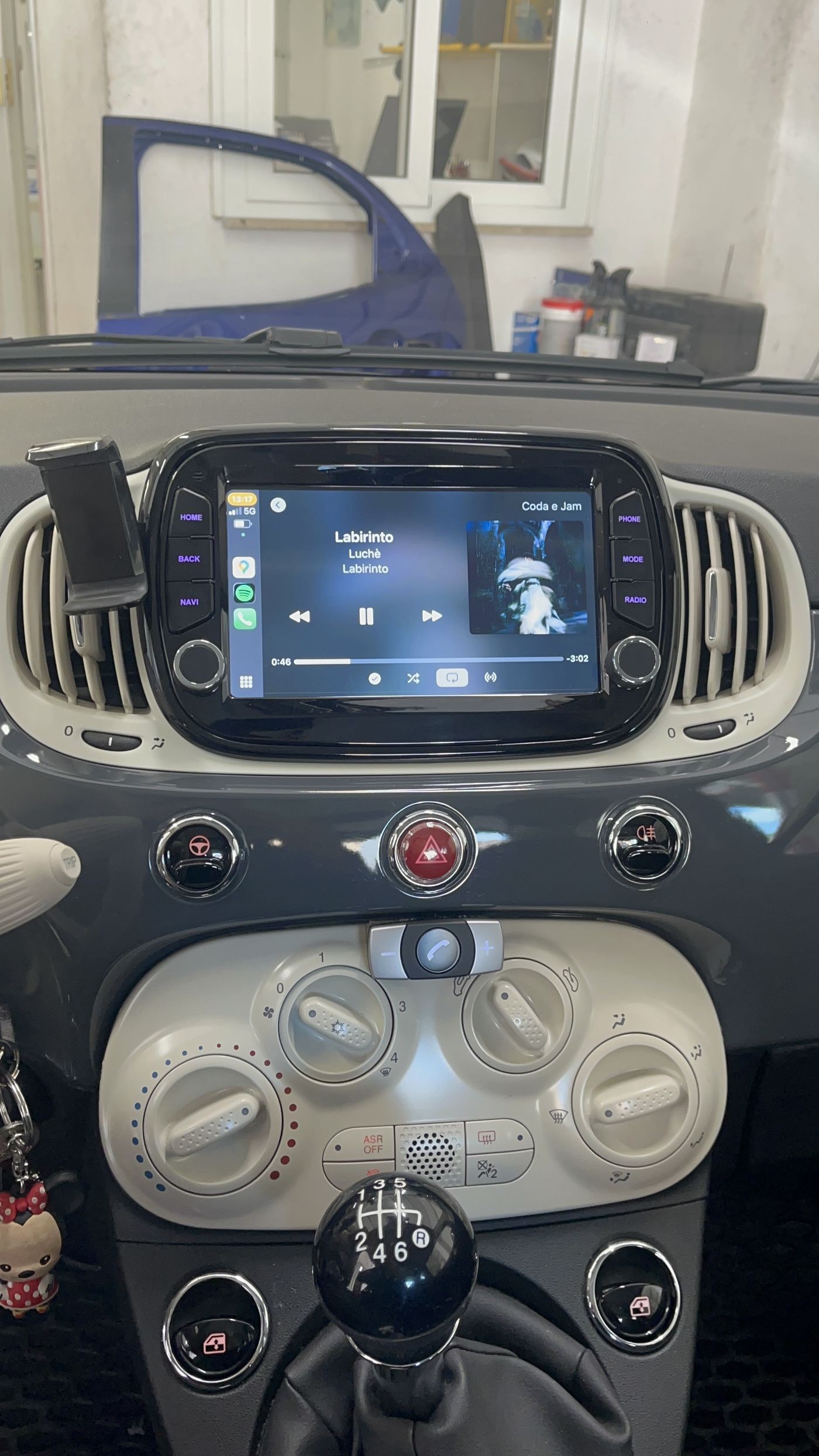 CarPlay installato Fiat 500